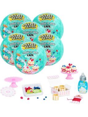 Mini Cafe Collectibles Series 7 - DIY Resin Food Playset, Blind Pack, 6-Pack, No